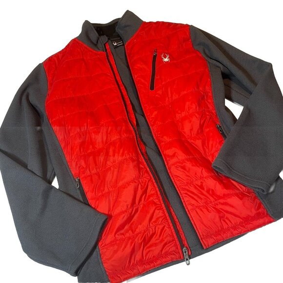 Spyder Other - Spyder Mens Hydroweb Hybrid  Volcano Jacket Size XL Gray Red